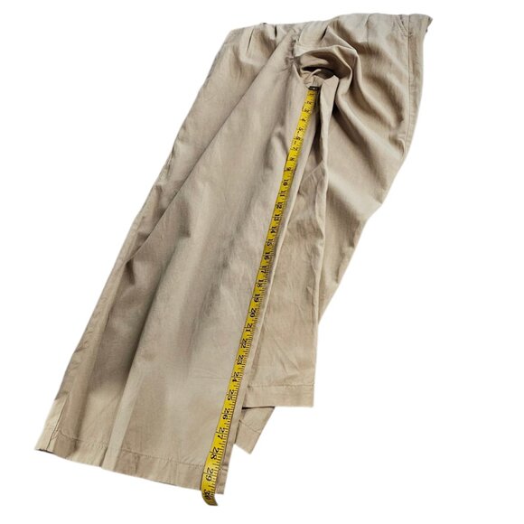 Madewell Womens The Harlow Wide Leg Pants, Linen, Lyocell, Tan, Hi Rise, Size 14 - Picture 8 of 10